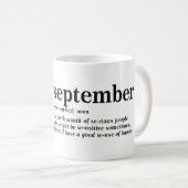 Mug Définition de septembre (Devant droit)