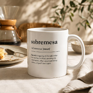 Mug Définition de Sobremesa Mots espagnols Vocabulaire