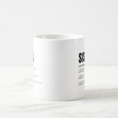 Mug Définition de sœur drôle et sincère (Centre)