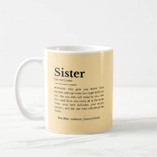 Mug Définition de soeur : Meilleur Ami, Confidante