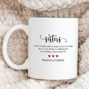 Mug Définition de sœur personnalisée