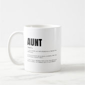 Mug Définition de Tante Drôle et Sincère (Gauche)