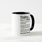 Mug Définition de Traître Personnalisée (Devant droit)