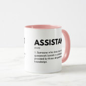 Mug Définition de travail amusant de l'assistant (Devant droit)