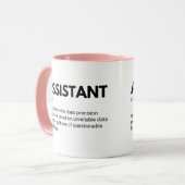 Mug Définition de travail amusant de l'assistant (Devant gauche)