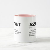 Mug Définition de travail drôle d'assistant (Centre)