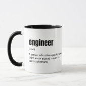 Mug Définition de travail drôle d'ingénieur (Gauche)