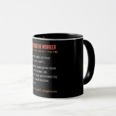 Mug Définition de travailleur de construction amusant (Devant droit)