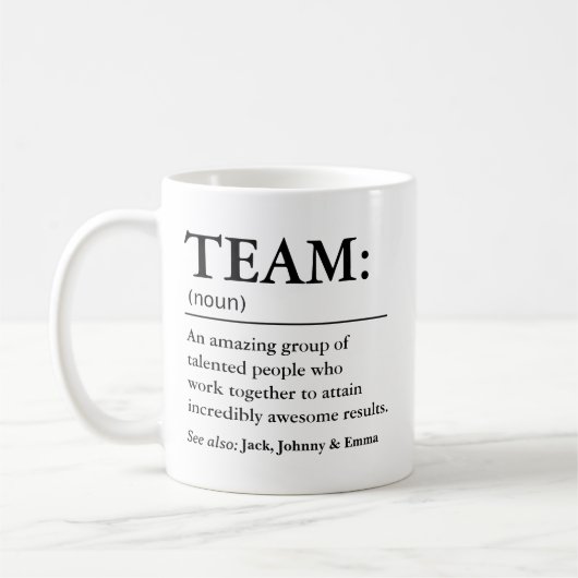 Mug Définition d'équipe (Gauche)
