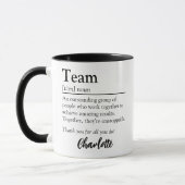 Mug Définition d'équipe Appréciation personnalisée des (Gauche)
