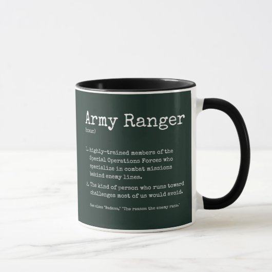 Mug Définition des Rangers de l'Armée (Droite)