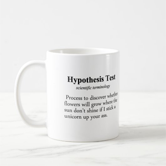 Mug Définition d'essai d'hypothèse (Gauche)