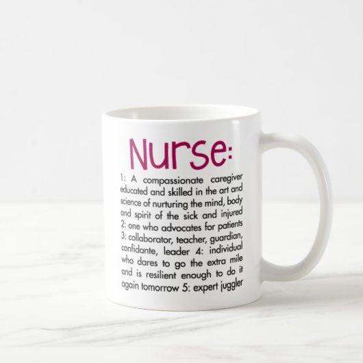 Mug Définition d'infirmière (Droite)