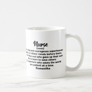Mug Définition d'infirmière d'inspiration personnalisé