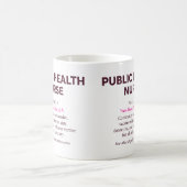 Mug Définition d'infirmière en santé publique (Centre)