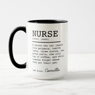 Mug Définition d'Infirmière Personnalisée, Tasse d