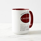 Mug Définition d'ingénieur amusant personnalisé (Devant droit)