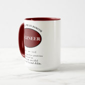 Mug Définition d'ingénieur amusant personnalisé (Devant gauche)