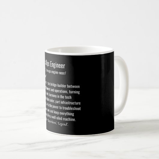 Mug définition d'ingénieur DevOps (Devant droit)
