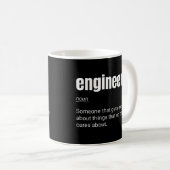 Mug Définition d'ingénieur Drôle Nerd Ingénierie (Devant droit)
