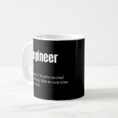 Mug Définition d'ingénieur Drôle Nerd Ingénierie (Devant gauche)
