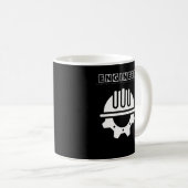Mug Définition d'ingénieur professionnel Acrostic Bleu (Devant droit)