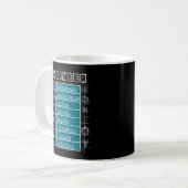 Mug Définition d'ingénieur professionnel Acrostic Bleu (Devant gauche)
