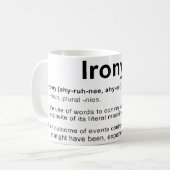 Mug Définition d'ironie (Devant gauche)