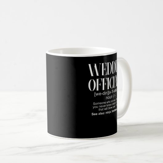 Mug Définition d'officier mariage (Devant droit)