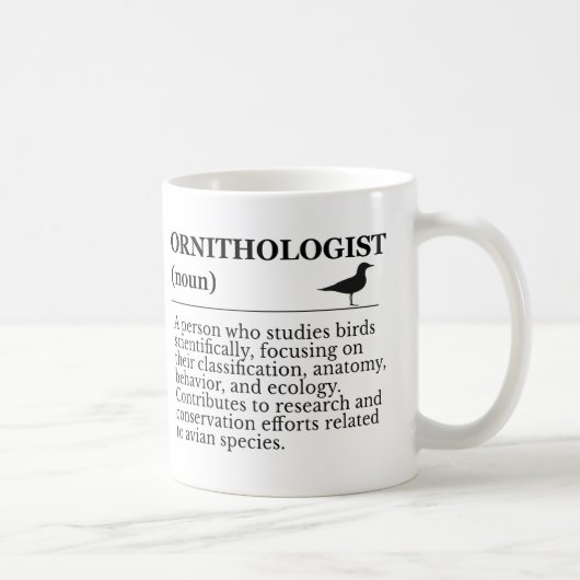 Mug Définition d'ornithologue - Vogelkunde (Observatio (Droite)
