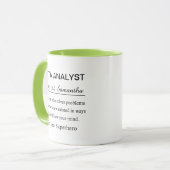 Mug Définition drôle d'analyste de données (Devant gauche)