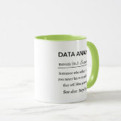 Mug Définition drôle d'analyste de données (Devant droit)