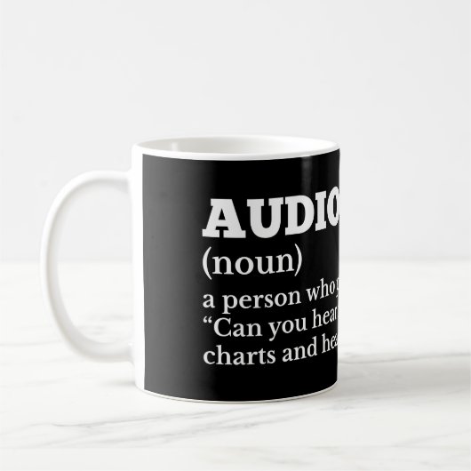 Mug Définition drôle d'audiologiste (Gauche)