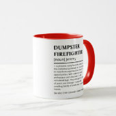 Mug Définition drôle de bagarre de benne à ordures (Devant droit)