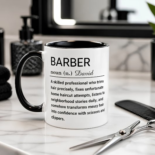 Mug Définition drôle de barbier