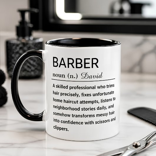 Mug Définition drôle de barbier