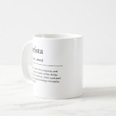 Mug Définition drôle de barista description de poste (Devant gauche)