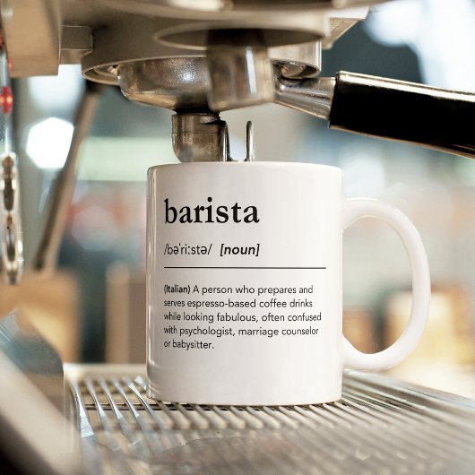 Mug Définition drôle de barista description de poste
