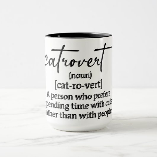 Mug Définition drôle de Catrovert (Centre)