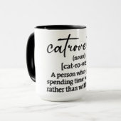 Mug Définition drôle de Catrovert (Devant gauche)