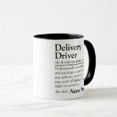 Mug Définition drôle de chauffeur-livreur Cadeau perso (Devant droit)