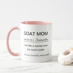 Mug Définition drôle de chèvre maman personnalisée