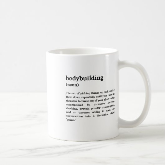 Mug Définition drôle de culturisme (Droite)