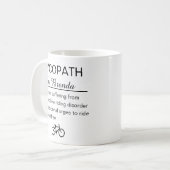 Mug Définition drôle de Cycopathe (Devant gauche)