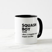 Mug Définition drôle de garçon de squash Amateur de sq (Devant droit)