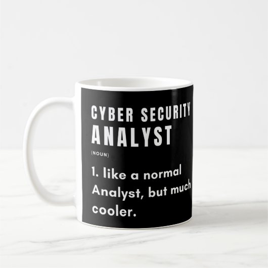 Mug Définition drôle de la cybersécurité (Gauche)