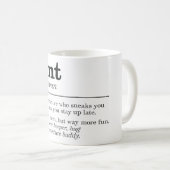 Mug Définition drôle de la tante (Devant droit)