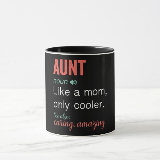 Mug Définition drôle de la tante (Centre)