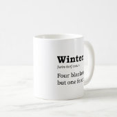 Mug Définition drôle de l'hiver (Devant droit)