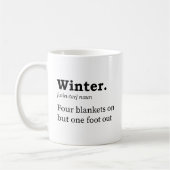 Mug Définition drôle de l'hiver (Gauche)